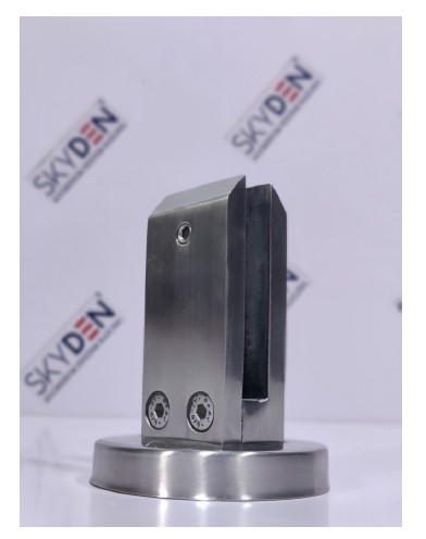 SS (304) Spigot 4” for Balcony Glass Railing, Premium Stainless Steel Glass Mounting Support for Compact Balcony Projects, Corrosion Resistant Finish and Secure Installation